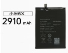 Xiaomi 6x 3.85V 2760mAh batterien, 6x handy batterien